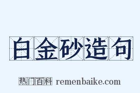 白金砂造句是什么意思的图片